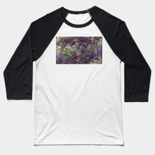 Purple Longstalk Cranesbill flowers Baseball T-Shirt